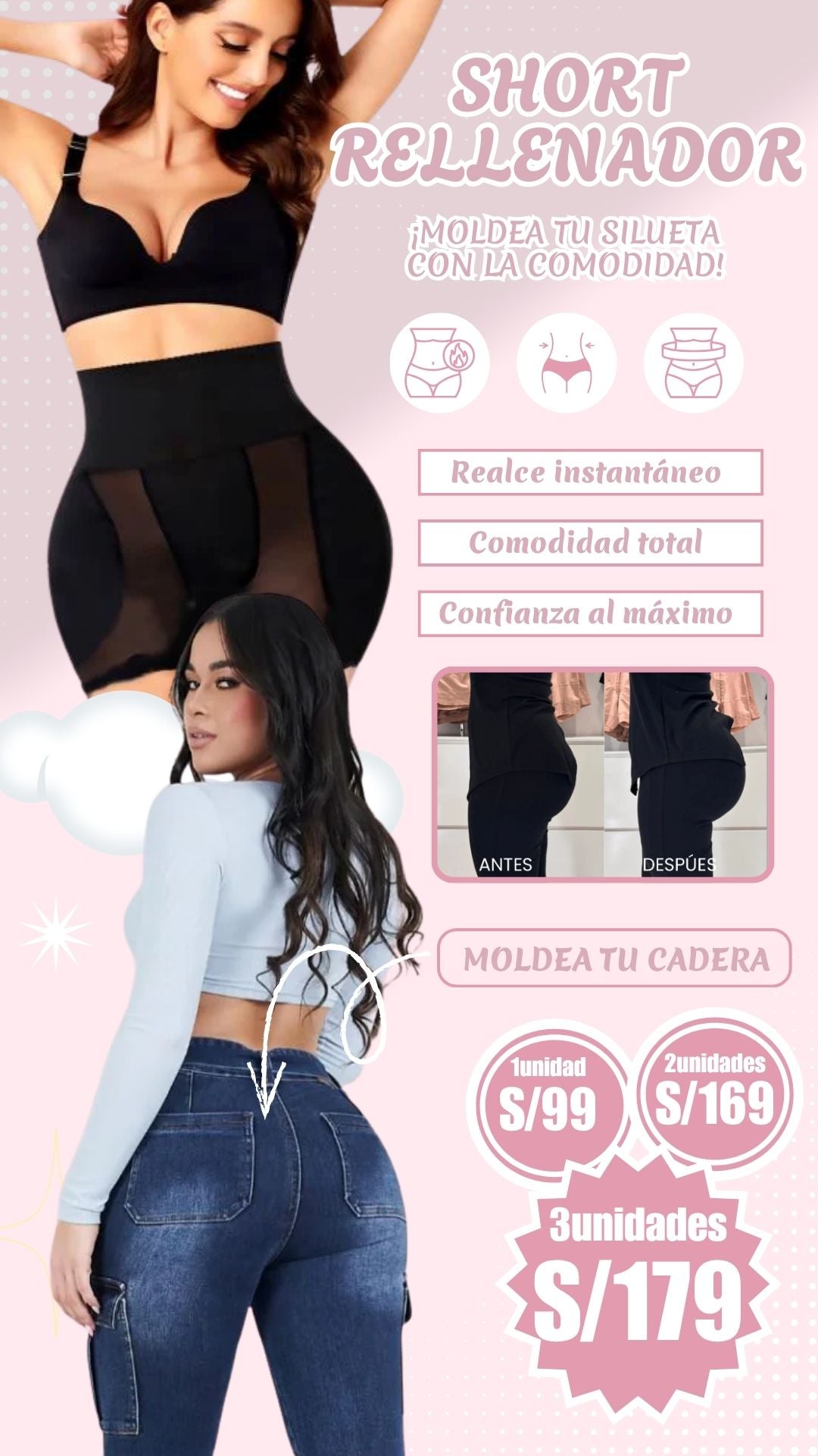 Short Rellenador de Caderas y Glúteos